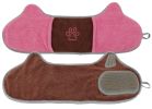 Pet Life 'Bryer' 2-in-1 Hand-Inserted Microfiber Pet Grooming Towel and Brush