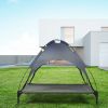 Portable Elevated Outdoor Pet Bed with Removable Canopy Shade